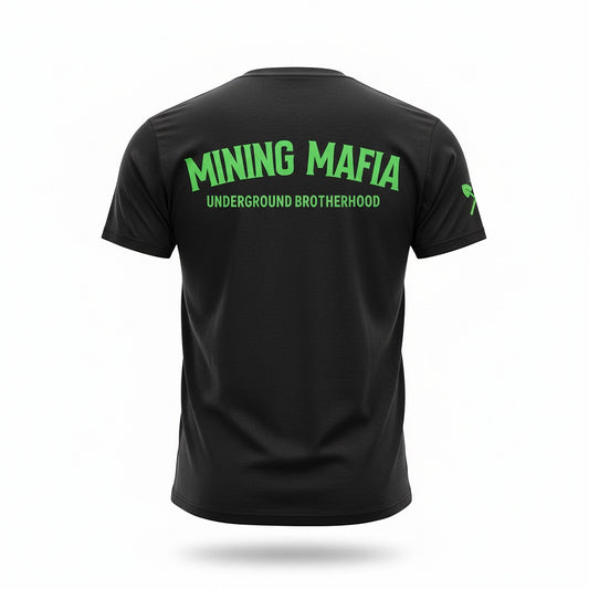 Underground Brotherhood - Premium Black Coal Miner Apparel | MINING MAFIA Drop | Green